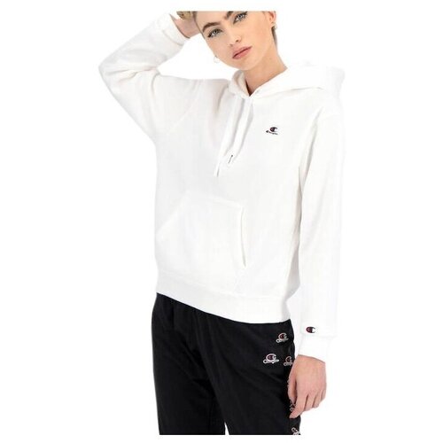 Champion Wmns Organic Cotton Blend C Logo Hoodie Bijela Slike