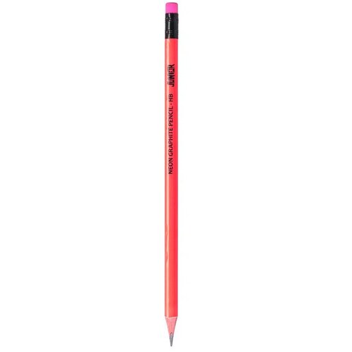 Junior neon, grafitna olovka sa gumicom, HB Roze Slike