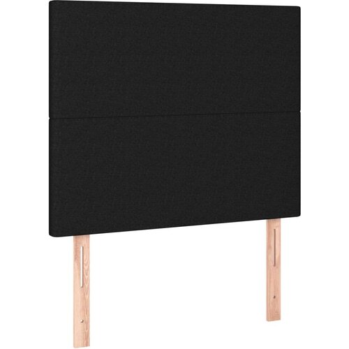 vidaXL Box spring postelja z vzmetnico črna 90x200 cm blago Cene