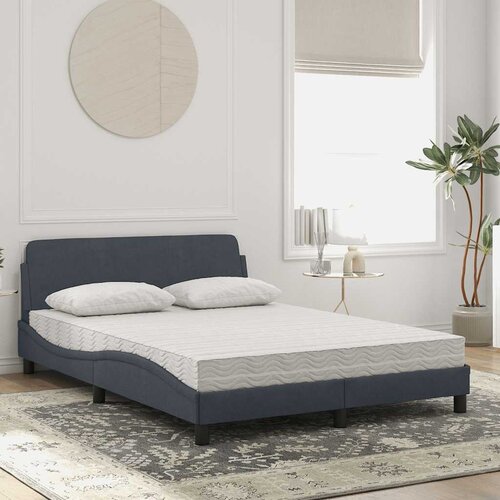  Krevet s madracem Dover tamnosivi 140x200 cm bar&amp;scaron;unasti Slike