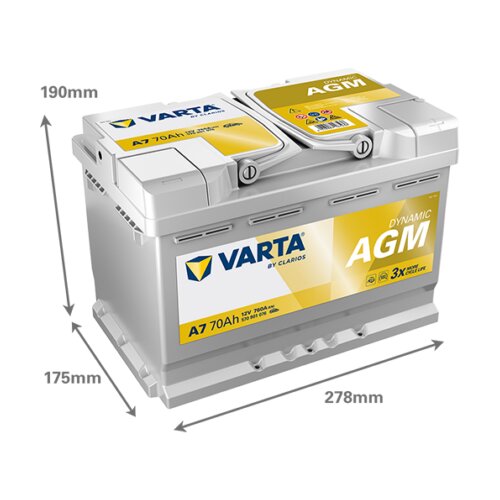 Akumulator VARTA Silver Dynamic AGM 12V 70Ah 760A (A7) Cijene