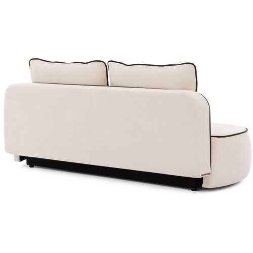 Ropez Smeđa/krem bar&amp;scaron;unasti sklopiva/s prostorom za odlaganje sofa 210 cm Saga &amp;ndash; Slike