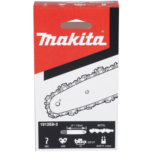 Makita 1912E8-3 veriga za verižno žago 15 cm polobroc, 32 povezav Slike