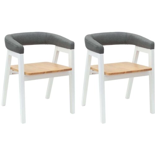  Trpezarijske stolice 2 pcs Bijelo 54 x 57 x 73 cm Slike