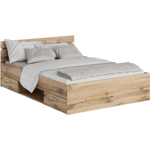 Kondela Postelja, 140x200, hrast wotan, MICHIGAN NEW Slike