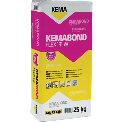 KEMA Lepilo za ploščice KEMA Kemabond flex 131 (25 kg, zunanja in notranja uporaba, bele barve)