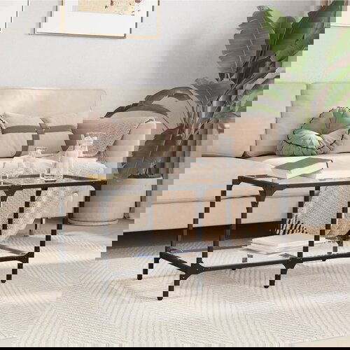 vidaXL Stolić s prozirnom staklenom površinom 78,5x40x40 cm čelik Cijene