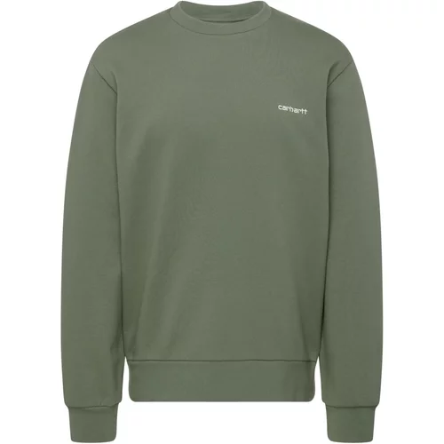 Carhartt WIP Sweater majica maslinasta / bijela
