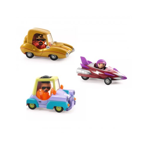 Djeco Komplet Crazy Motors - Miss Burgundy + Golden Star + Funky Bolide Cene