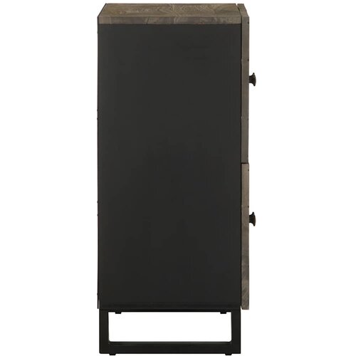  Komoda crna 60x33x75 cm Puno drvo Mango Slike