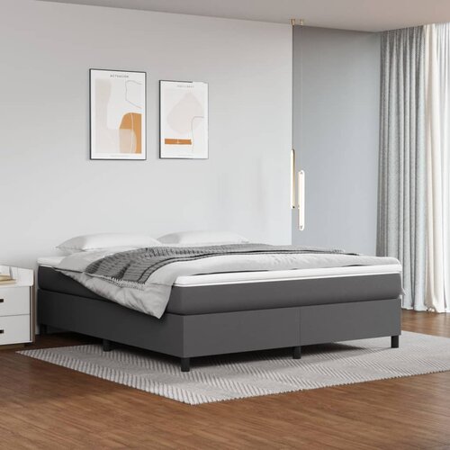 The Living Store Posteljni okvir siv 180x200 cm umetno usnje - Box Spring Posteljni Okvir, (21519342) Slike