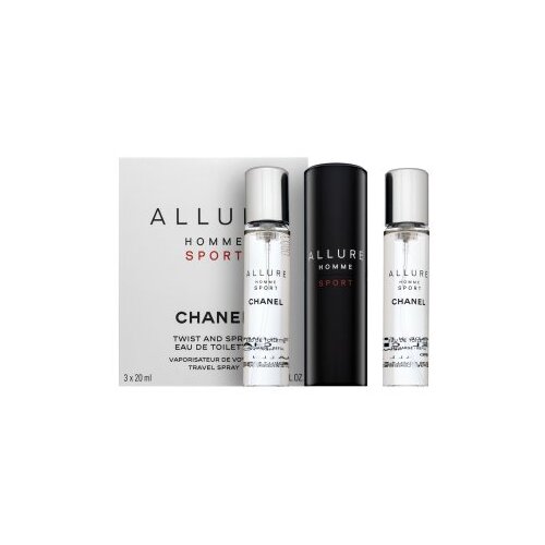 Chanel Allure Homme Sport - Refillable toaletna voda za mu&amp;scaron;karce 3 x 20 ml Slike