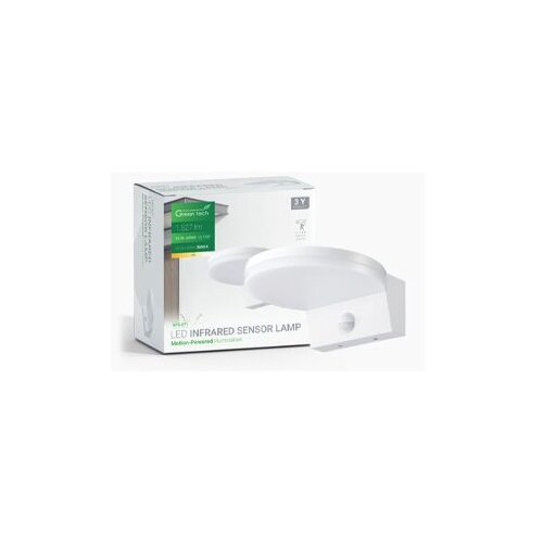  Svjetiljka zidna sa senzorom LED 15W 3000K bijela Green Tech Slike