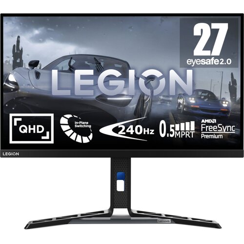 Lenovo 27" Legion Y27qf-30 Gaming IPS WLED QHD (2560x1440), 178/178, 0,5/1/2/3/4/5 ms, 1000:1, 240/250Hz, 400 cd/m², 99% sRGB, 95% DCI-P3, 2xHDMI 2.1, 1xDP, Speakers 3Wx2, 4xUSB 3.2 hub, VESA, Tilt-Swivel-Pivot-Height, Raven Black (DP ca 67A7GAC3EU Cene