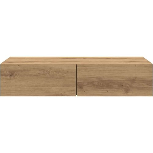VidaXL zidna polica s ladicama umjetnički hrast 80x33x17 cm - hrast artisan 80 x 33 x 17 cm 1 Slike