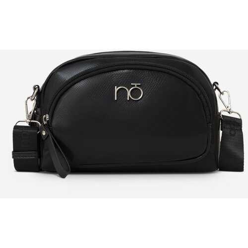 Kesi NOBO Leather Handbag with Animal Pattern Black Slike