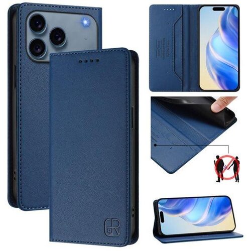 Chameleon Preklopna torbica (WRC) za Apple iPhone 17 Pro Max, temno modra Slike