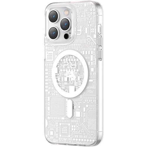 Kingxbar Magnetni ovitek za iPhone 14 Plus MagSafe PQY Geek Series srebrn, (21522025) Slike