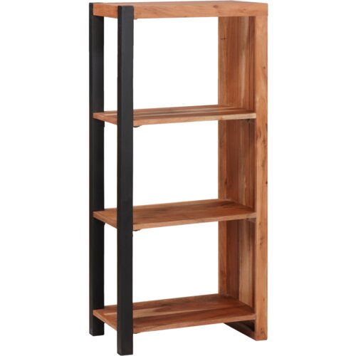 vidaXL Knjižna omara Rjava, Črna 50 x 30 x 110 cm Masiven les akacije Cene