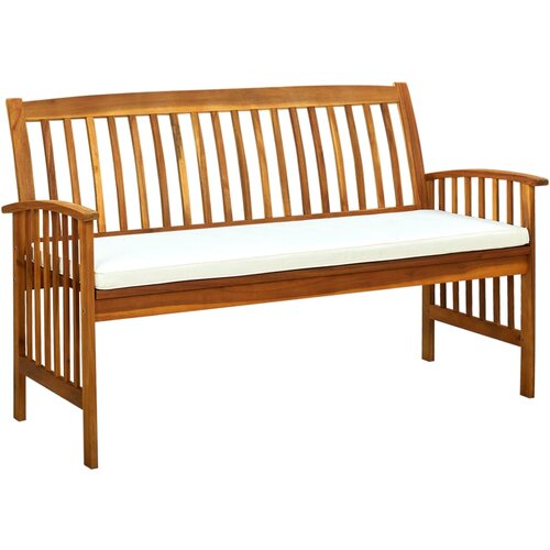 VidaXL Vrtna klop z blazino 147 cm trden akacijev les Slike