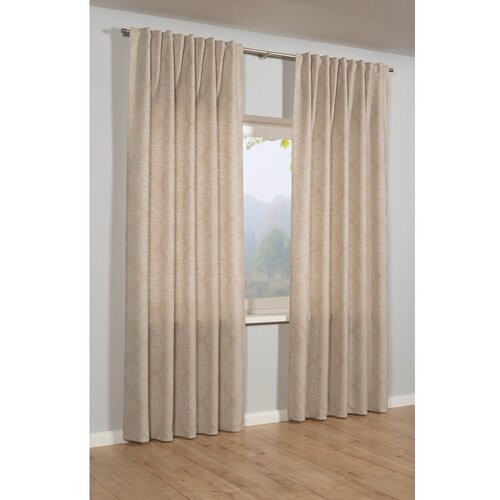 Sehlbach Bež zatemnitvena izolacijska zavesa iz žakarja 140x245 cm Ornament &amp;ndash; Slike