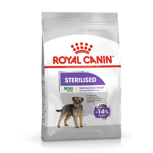 Royal Canin CCN Mini Sterilised, potpuna hrana za pse - Za kastrirane/sterilizirane odrasle pse malih pasmina (od 1 do 10 kg) - Stariji od 10 mjeseci - Psi skloni prekomjernoj tjelesnoj težini, 3 kg