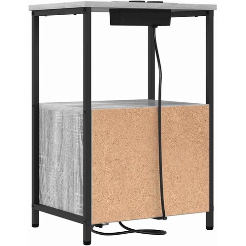  Noćni ormar 2 pcs Siva Sonoma 40 x 31 x 60 cm Konstruirano drvo Slike