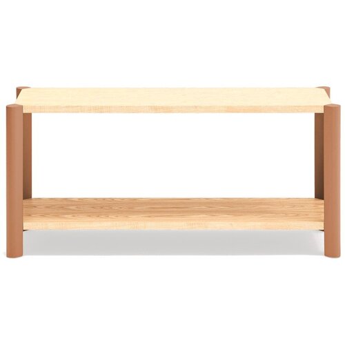 Teulat Ciglasti/u svijetloj prirodnoj boji regal u dekoru hrasta 126x59x43 cm Bona &ndash; Cijene