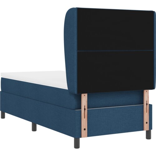 Box Spring Krevet s Madracem u Plavoj Boji 90x190 cm Tkanina Slike
