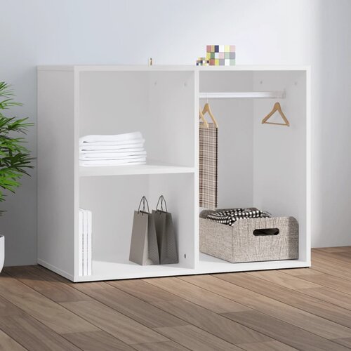 Furnova Garderobna omarica bela 80x40x65 cm konstruiran les, (21930301) Slike