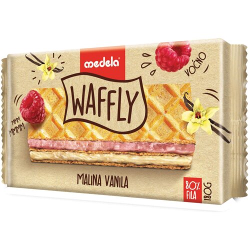 Medela Napolitanke waffly malina vanila 180g Cene
