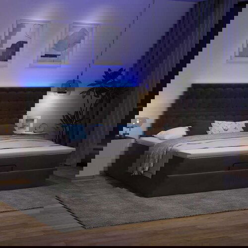 vidaXL Otomanski okvir kreveta s madracima crni 180x200cm baršunasti Cijene