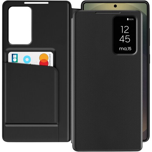 AVIZAR usnjeno ohi&scaron;je za galaxy S25 ultra display window card holder, črna, (5000015973) Cene