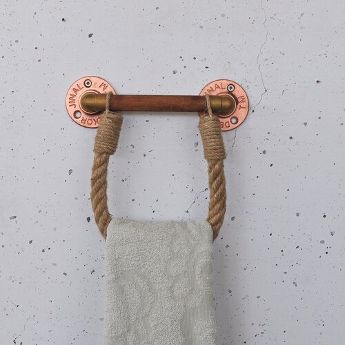 Hanah home Držač peškira Cop058, 16x18x4 cm, Braon Cene