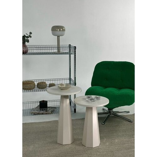 Hanah home Set klub stolova, Lilyum, 2 komada, Krem Cene
