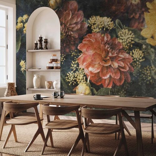  Foto tapeta - Retro Flowers - First Variant 500x350 Slike