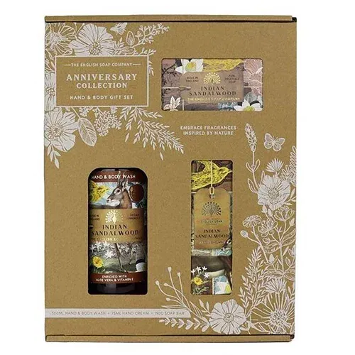 The English Soap Company Komplet kozmetike za vsakodnevno nego Indian Sandalwood 3-pack