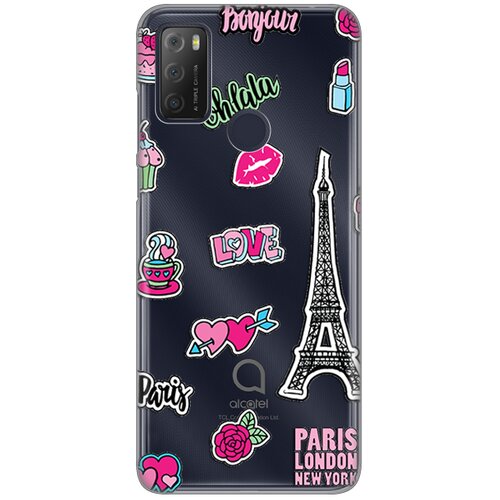 maska silikonska print skin za alcatel 1S 2021/3L 2021/A1 alpha 21 love paris Slike