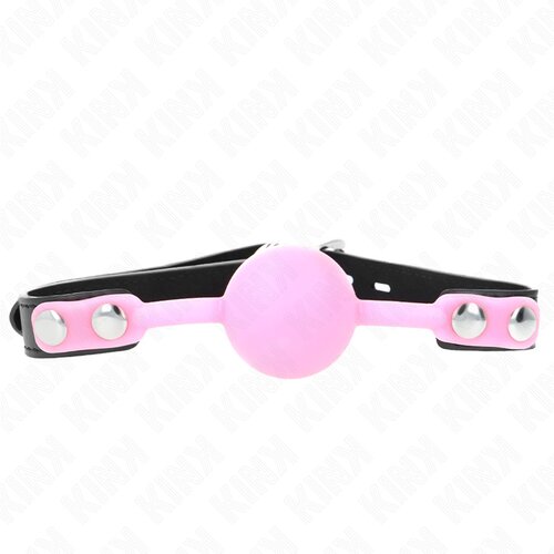 Kink Luminous Silicone Ball Gag 4cm Pink Slike