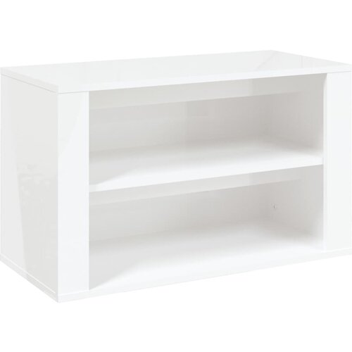 Maison Chic Regal za čevlje - Polica za čevlje visok sijaj bel 75x35x45 cm inženirski les, (21778193) Slike