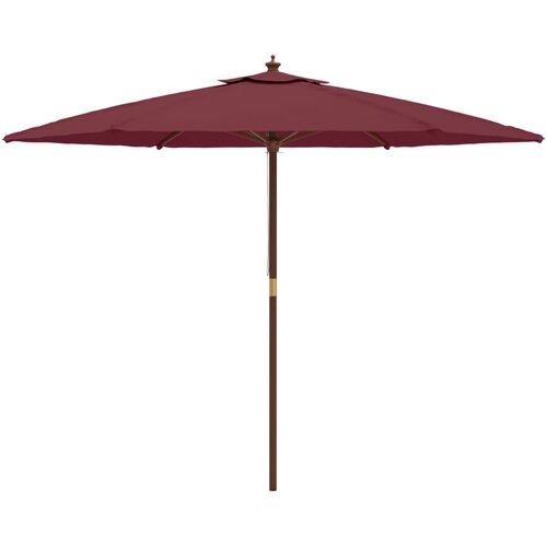  Vrtni suncobran s drvenim stupom bordo 299x240 cm Slike