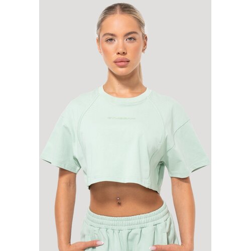 GymBeam Women&lsquo;s Mochi Cropped T-Shirt Green L Cene