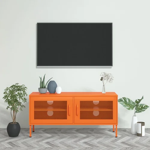 vidaXL TV ormarić narančasti 105 x 35 x 50 cm čelični