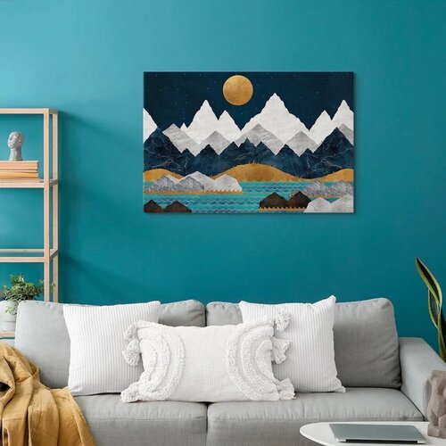  Slika - Night in the Mountains (1 Part) Wide 120x80 Premium Print Cene