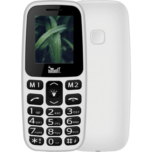 Meanit Mobilni telefon 1.77&amp;quot; zaslon Dual SIM BT SOS tipka beli Slike
