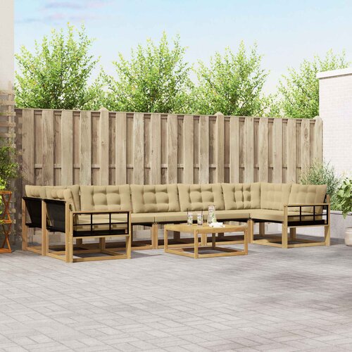  Set vanjskih sofa 8 kom. Bijela i bež Smeđa 79 x 79 x 37 cm Cene