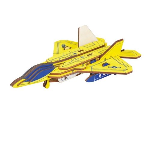  Čarolijashop 3d drvena slagalica-Žuti f-22 raptor ( 261) Slike