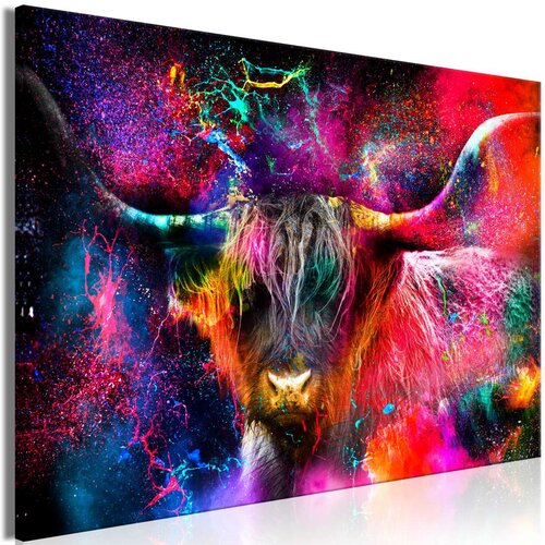  Slika - Colorful Bull (1 Part) Wide 60x40 Slike
