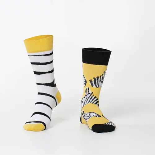Fasardi Men's white zebra socks