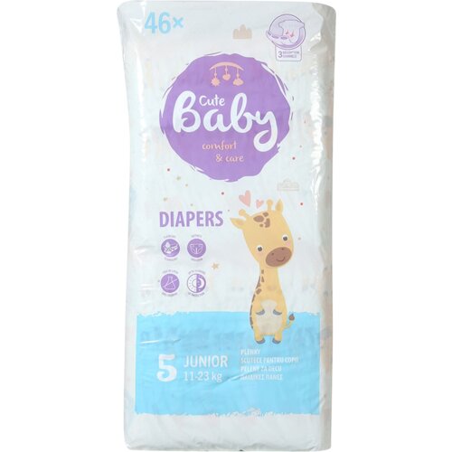  CUTE BABY pelene Junior 5 46kom Cene